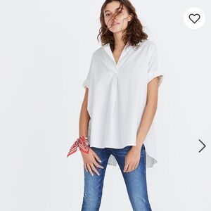 Madewell Courier Button-back shirt in White